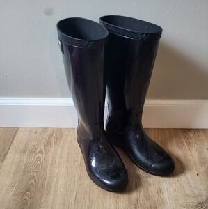 Ugg Black Rain Boots Womens Size 6.5